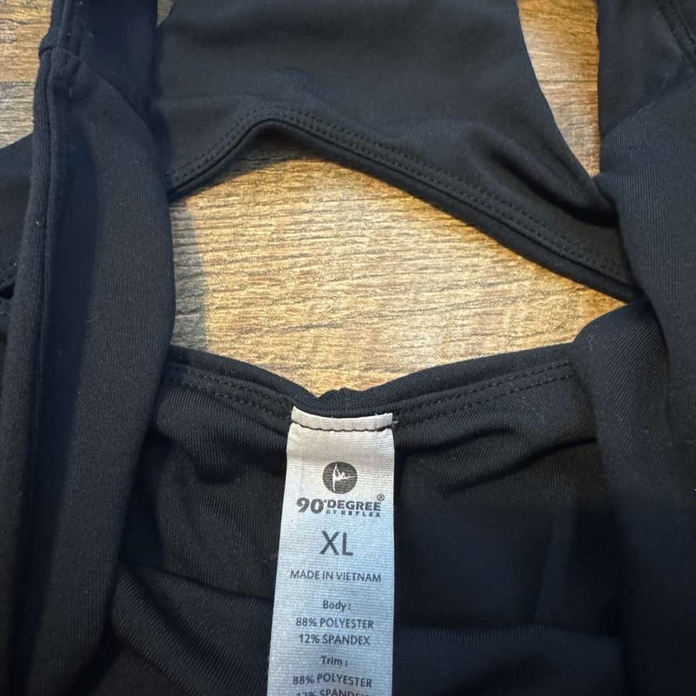 90 Degree By Reflex Black Racerback Athletic Dress - Picture 2 of 5
